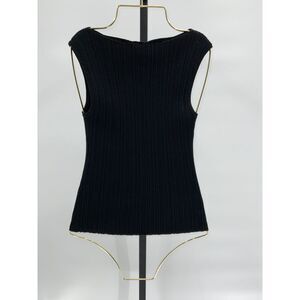 Quince Women's Cotton Cashmere Ribbed Tank Black XS